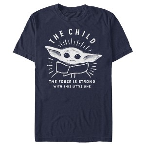 Men's Star Wars The Mandalorian The Child Force Is Strong T-Shirt - 1 of 4