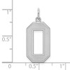 Black Bow Jewelry Sterling Silver, Jersey Collection, Large Number 0 Pendant - 4 of 4