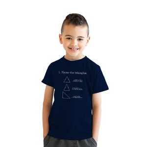 Youth Name The Triangles Funny Math T shirts Sarcasm Novelty I Love Math Tee Humor - Crazy Dog Youth T Shirt - 1 of 4