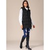 INSPIRE CHIC Women's Winter Hooded Sleeveless Down Long Puffer Vest with Pockets - 3 of 4