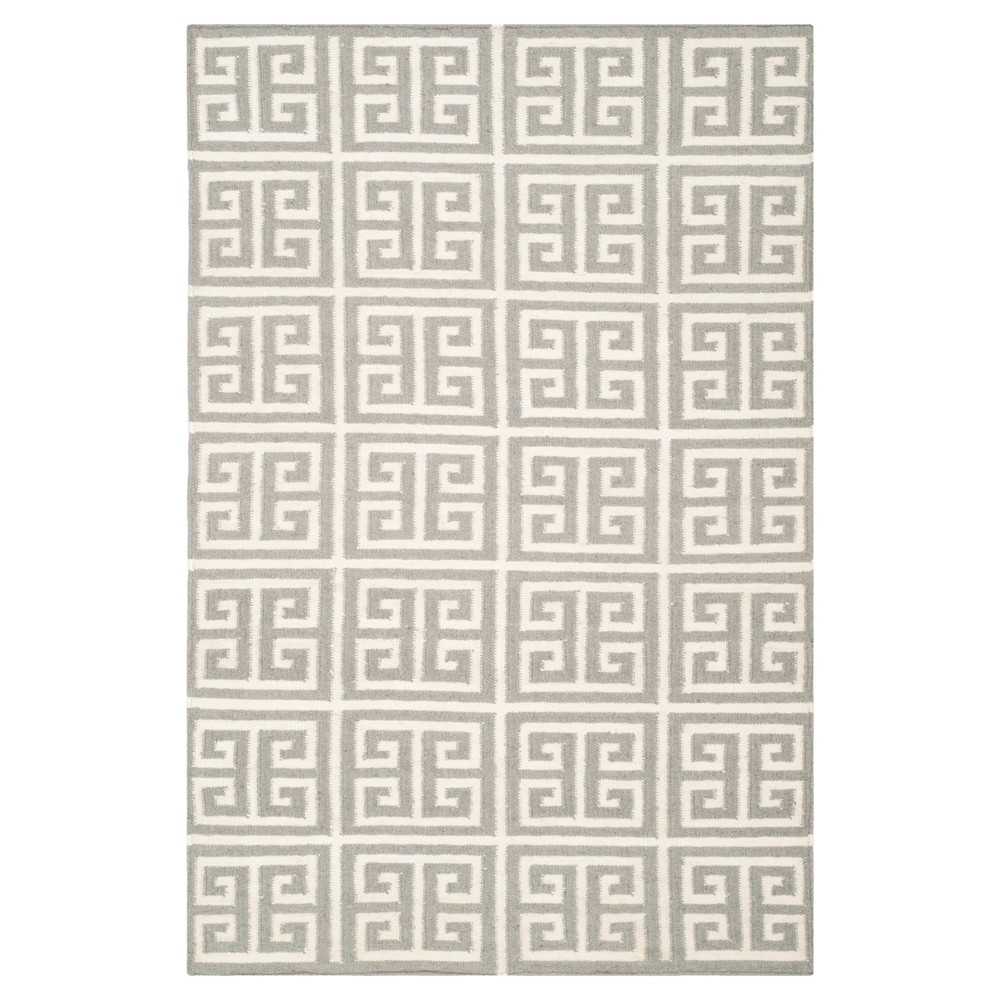 3'x5' Isabella Dhurrie Accent Rug Gray/Ivory - Safavieh