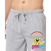 SpongeBob SquarePants Mens' Never Grow Up Sleep Lounge Pajama Shorts Grey - 3 of 4