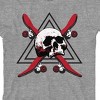 Skate, Skull, and Skateboards Youth Athletic Gray Short Sleeve Crew Neck Tee - 2 of 3