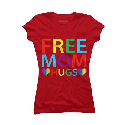 Adult Design By Humans Free Mom Hugs Hears Pride By Avocato T-Shirt