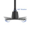 SEVOBAL Shower Faucets 10" Square Rain Shower Head, Ultra-Thin Design Ceiling Bathroom Faucets, High Pressure Shower Head, Black, Silver, 10"*10"*1" - 4 of 4