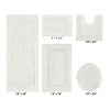 Lux Premium 100% Cotton Tufted Solid Reversible 5 PC Bath Rug Set – Ultra-Soft, Water-Absorbent, Durable, Machine Washable Bathroom Rug - 2 of 4