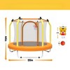 DSVIMOY Trampoline, 55-inch Kids Trampoline with Basketball Hoop, Round Bouncer for Indoor Outdoor, Yellow, 55"*55"*44" - 2 of 4