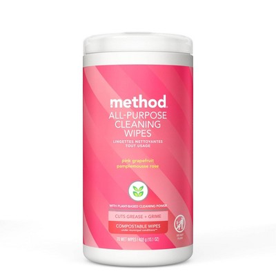 Method All Purpose Wipes Pink Grapefruit - 70ct