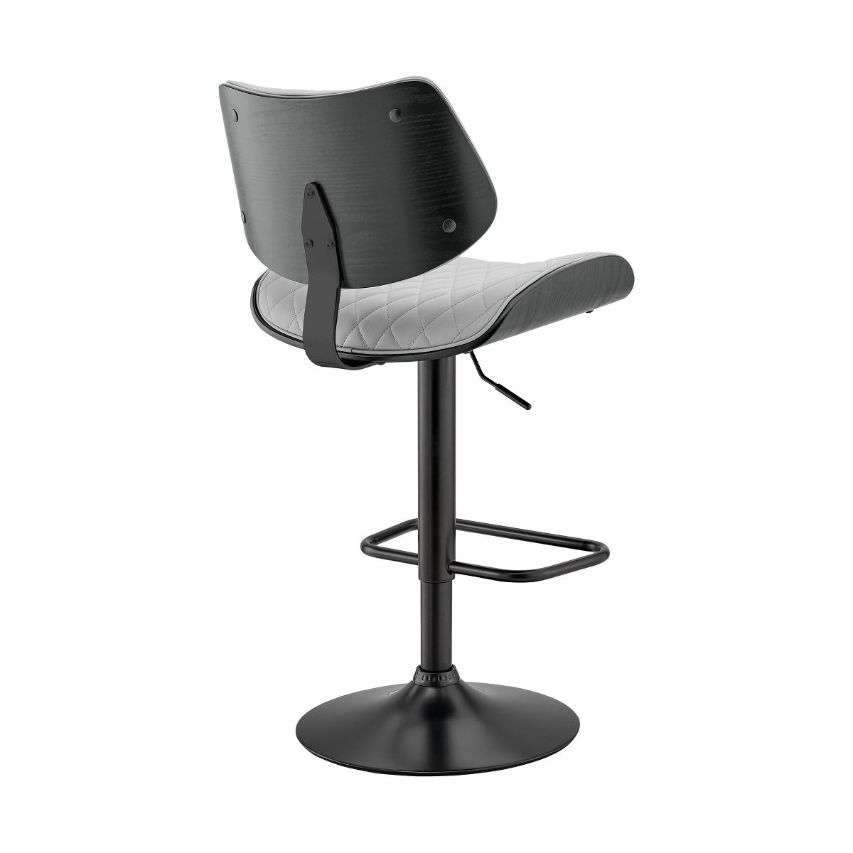 Armen Living Leland Barstool Gray and Walnut - thumbnail 6