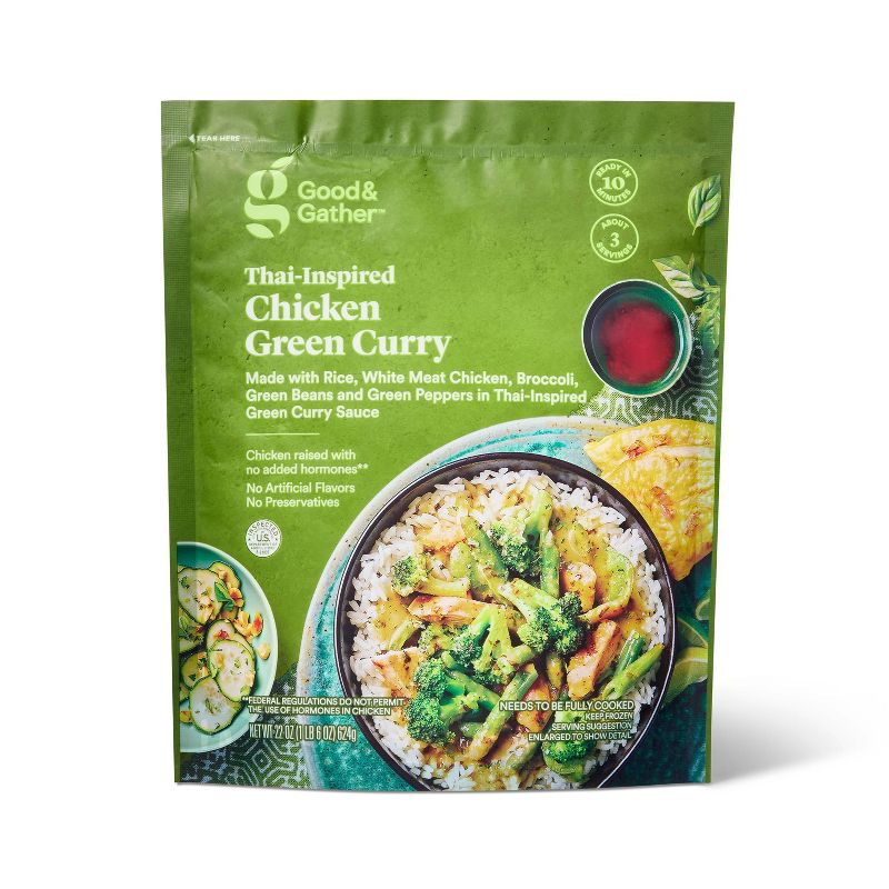 Frozen Thai Inspired Green Curry with Chicken - 22oz - Good &#38; Gather&#8482;, 1 of 5