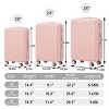 3 Piece Luggage Set,20"24"28" ABS Spinner Wheel Luggage With Combination Lock,Carry On Suitcase And Checked Luggage-Cuddlewood - 4 of 4