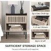 RISOKEYS  2 pcs Modern Nightstand, Accent Fence Design End Tables Nightstand with Storage Drawers, for Bedroom, Living Room, Offices - 2 of 4