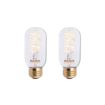 Bulbrite Set of 2 40W Equivalent T14 LED Dimmable Light Bulbs 2200K E26