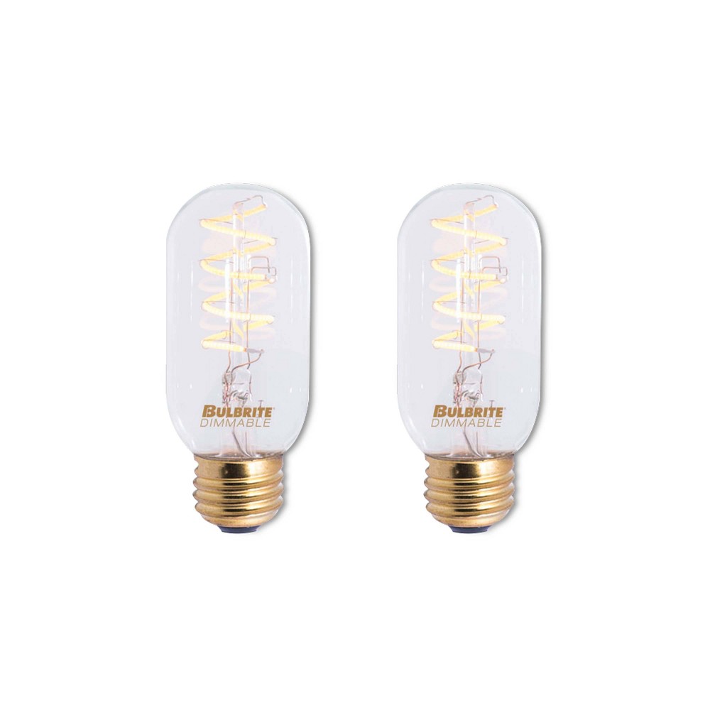 Photos - Light Bulb Bulbrite Set of 2 40W Equivalent T14 LED Dimmable  2200K E26