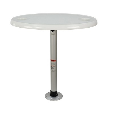 Springfield Marine Thread-Lock Electrified Oval Table Package with LED Lights & USB Ports, Model 1691227L1, Boat Equipment.