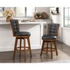 NicBex Dining Chairs Set of 2 Swivel Counter Height Chairs with Button-Tufted and Back Chestnut Finish Solid Wood for Kitchen,Brown - 4 of 4