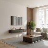 POVISON Fully Assembled Modern Floating TV Stand for TVs up to 65",Wall-Mounted Entertainment Center with 3 Flip-Down Cabinet Doors TV Console - 2 of 4