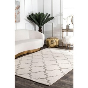 Nuloom Hand Tufted Park Avenue Trellis Area Rug, 10' x 14', Beige - 1 of 4