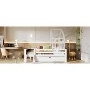 DOMETOUR House Bed with Ladder & Storage Drawers, Solid Wood Platform Frame, Blackboard Design, No Box Spring Needed, White - 4 of 4