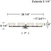 Minka Lavery Modern Wall Light Coal Polished Nickel Hardwired 36 1/4" 4-Light Fixture LED Frosted White Glass Shade for Bathroom - 3 of 3