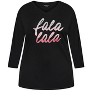 Avenue Women's Plus Size Fa La La Sleep Top - 4 of 4