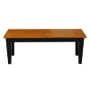 International Concepts Shaker Bench Black/Red : Hardwood Frame, Mid-Century Modern, Seats 3, 400lb Capacity - image 2 of 4