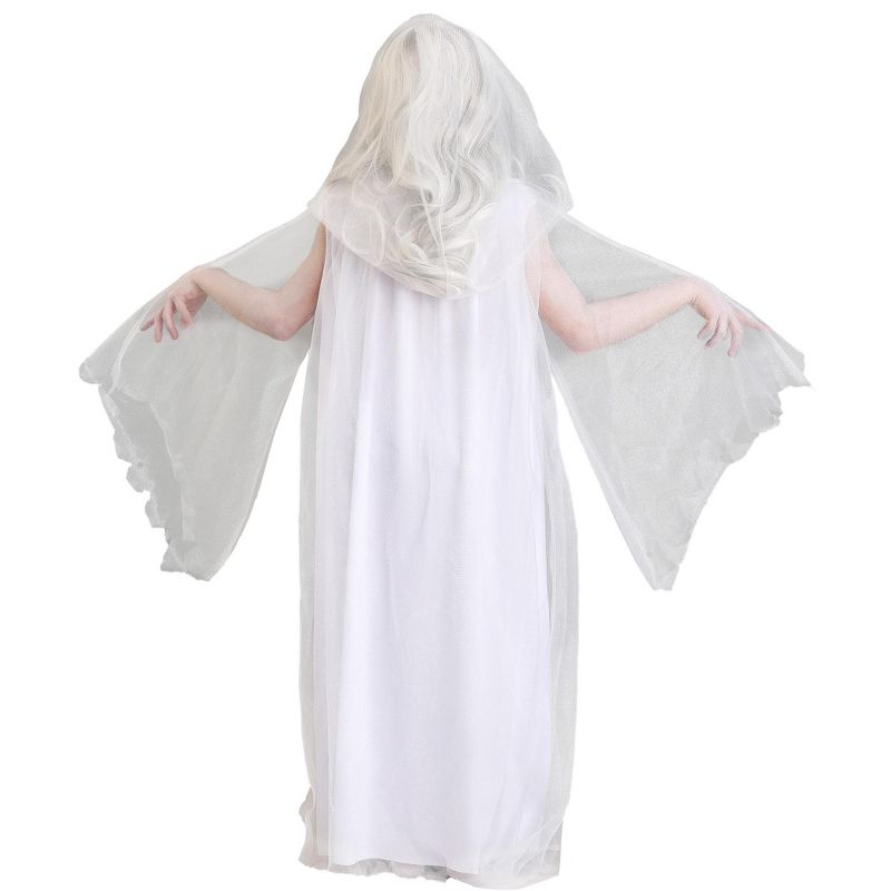 HalloweenCostumes.com One Size Fits Most Girl Haunting Ghost Costume for Girls, White, 2 of 4