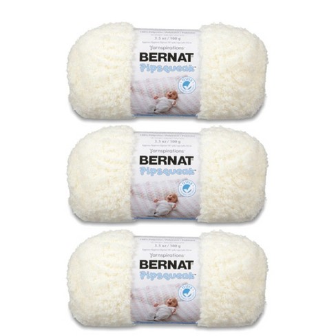 Bernat Pipsqueak Vanilla Yarn - 3 Pack Of 100g/3.5oz - Polyester