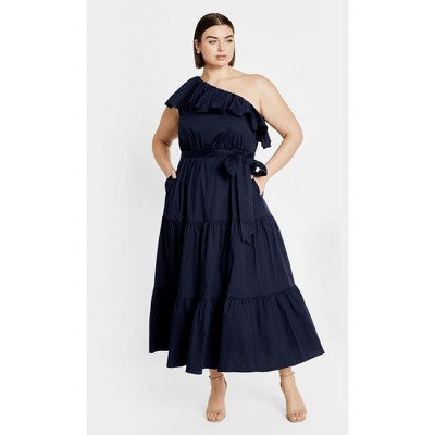 Women's Plus Size Farrah Dress - navy | CITY CHIC