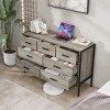 KTMBDW Wood Dresser for Bedroom,Chest of Drawers with 6 Drawers, Storage Tower Unit,Modern Minimalist Closet Store Organizer for Living Room,Hallway - 3 of 4