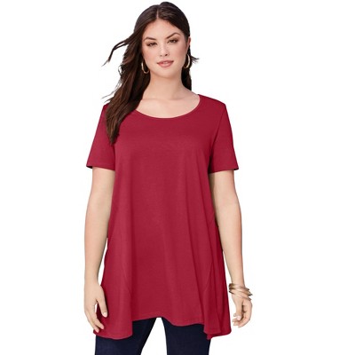 Roaman's Women's Plus Size Scoopneck Swing Ultimate Tunic - 42/44 ...