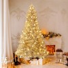 Tangkula 6/7/8 FT Snow-flocked Artificial Christmas Tree w/51/65/81 Sphere Lights 250/350/450 LED Lights - 2 of 4