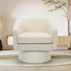 27.56" Modern Swivel Accent Chair with Armrests, 360° Chenille Barrel Chair with Soft Cushion, Round Single Sofa for Living Room, Bedroom, Office - 2 of 4