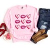 Simply Sage Market Women's Graphic Sweatshirt Hearts and Lips Chart - 2 of 4