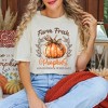 Simply Sage Market Women's Coquette Farm Fresh Pumpkin Short Sleeve Garment Dyed Tee - 2 of 4