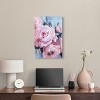 Art Remedy Pink Flowers with Gold Leaves Beach Life Inspired Wall Art Unframed - 2 of 4