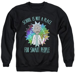 Rick And Morty School Adult Crewneck Sweatshirt - 1 of 4