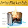 Duraflame 19.5" Smokeless Fire Pit Stainless Steel Wood Burning Portable Mini Outdoor Bonfire and Camping Stove with Double Walled and Removable Grate - 2 of 4