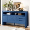 TIRAMISUBEST 3-Door Sideboard with 3 Drawers, Modern Buffet Cabinet Accent Storage Cabinet with Semi-Open Shelf for Living Room, Hallway - 2 of 4