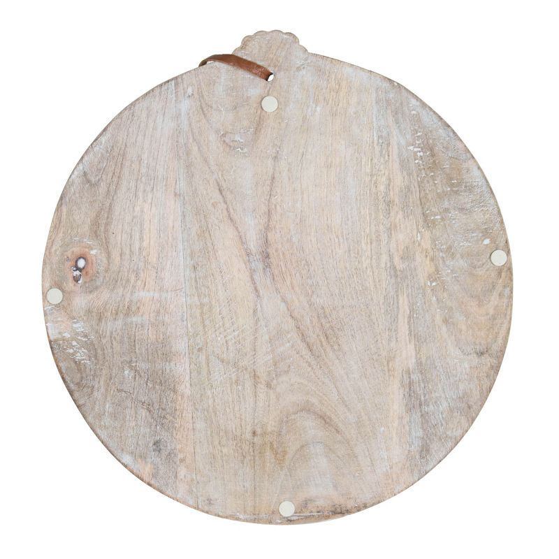 Large Round White Wood Cutting Board - Foreside Home & Garden, 2 of 8