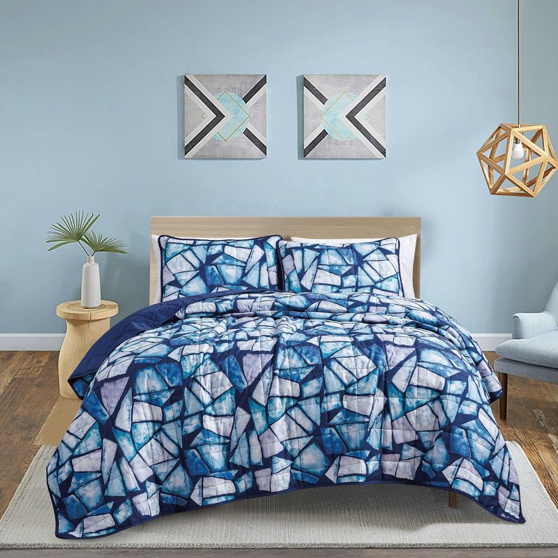 Esca Lorin Elegant & Stylish 3pc Bedspread Set: 1 Comforter, 2 Pillow Shams, 1 of 8