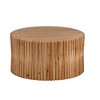 31.5" Fir & MDF Cylindrical Coffee Table - 3 of 4