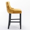 NicBex 26.7"Counter and Bar Stools,Velvet Upholstered Wind-Back Chairs with Button Tufted Decoration and Wooden Legs for Kitchen,Set of 2 - 4 of 4