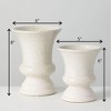 Sullivans Set of 2 Ceramic Vases 8"H & 6"H Off-White - 4 of 4