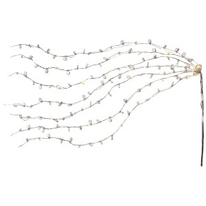 Northlight LED Lighted Willow Branch Christmas Spray - 40" - Silver - Warm White - 1 of 4
