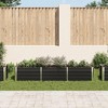 vidaXL Garden Raised Bed Galvanized Steel 94.5"x15.7"x17.7" Anthracite - 2 of 4