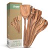 Cheer Collection 7 Piece Elegant Wooden Kitchen Utensils Set - 2 of 4