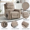 ChicFurnit Living Room Chair Arm Accent Chair Power Recliner with Dual Motor Lift Assist Massage Vibration Cup Holder, 30.31"*25.59"*22.04" - 2 of 4