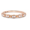 H.J. Namdar 0.15 ct tw Round Diamond Oval Bar Stackable Ring 14K Gold Natural Diamonds - 2 of 4