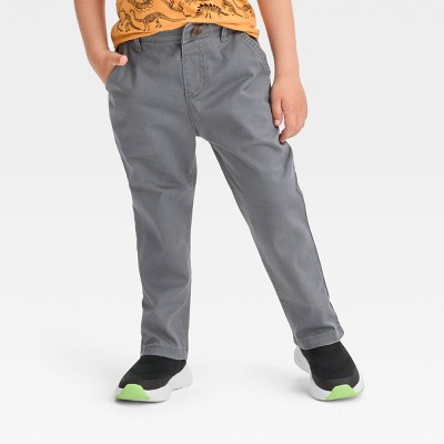 Image of Toddler Boys' Slim Fit Chino Pants - Cat & Jack™ Gray 2T